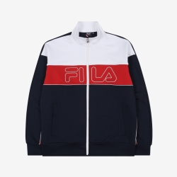 Fila Big Linear Color Track Top - Miesten Liivit - Laivastonsininen | FI-14499